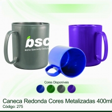 Caneca Redonda Metalizada 